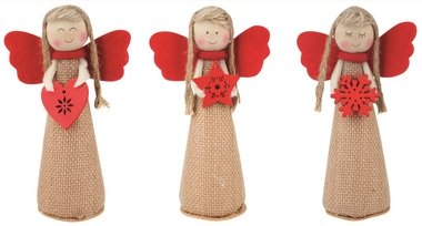 Standing Jute Angel 13 cm