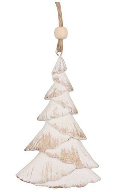 Hanging Wooden Tree with Patina Beige 9,5 cm 