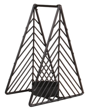 Candle Holder Tree Metal black 10.5 x 6 x 13.5 cm