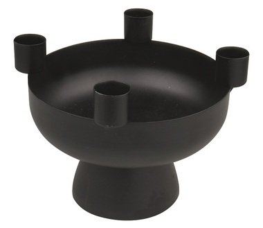 Candle Holder Metal black 14 x 11.5 cm