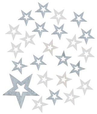 Wooden Stars 2 cm, 24 pcs 