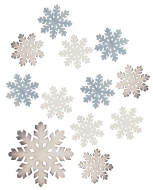 Wooden Snowflakes 4 cm, 12 pcs 