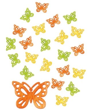 Wooden Butterflies 2 cm, 24 pcs 