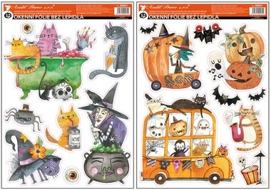 Window Clings Halloween with Glitter 29 x 41 cm