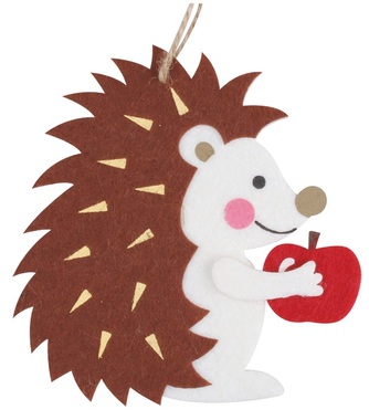 Hanging Felt Hedgehog 11,5 x 12 cm 