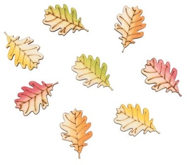 Wooden Leaves 3,5 cm, 8 pcs 