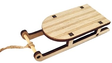 Wooden Sled 12,5 cm 