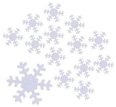 Snowflakes 1,5 cm, white, 15g