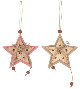 Hanging Wooden Star 7 cm