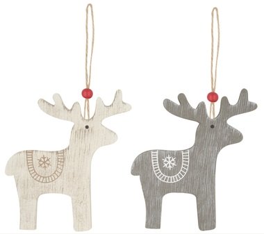 Hanging Wooden Deer 8 cm