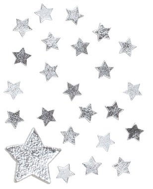 Wooden Star 2,5 cm, 24 pcs, Silver