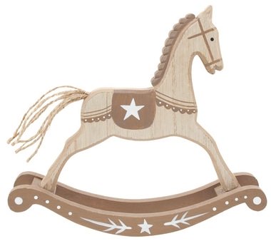 Wooden Rocking Horse 19 x 17 cm, Brown