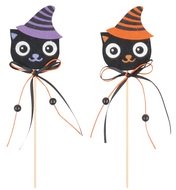 Felt Cat on Stick 7 cm + stick, 2 pcs 