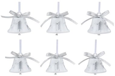 Hanging Bells w/forest 4,5 cm, 6 pcs