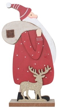 Standing Wooden Santa 12,5 x 23,5 cm 