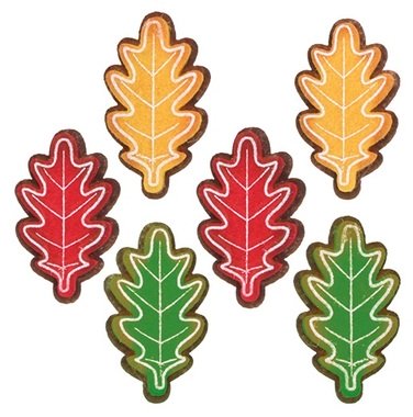 Felt Leaf on Wooden Peg 5,5 cm, 6 pcs