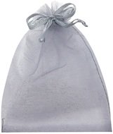 Grey Organza Bag 15x22 cm