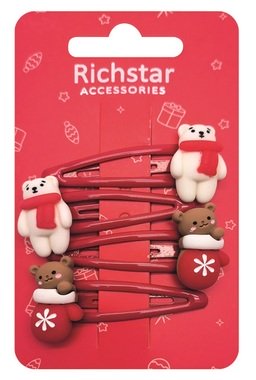 Hair Clips Christmas, 4 pcs