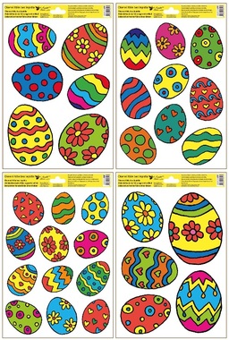 Self-Adhering Window Decoration Easter Eggs 20 x 30 cm