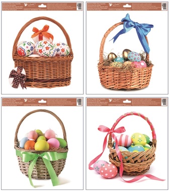 Window Clings Colorful Baskets 30 x 33,5 cm 