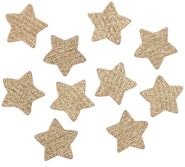 Golden Stars 5 cm, 10 pcs 