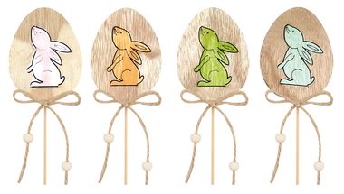 Wooden Egg on Stick 7 cm + Stick