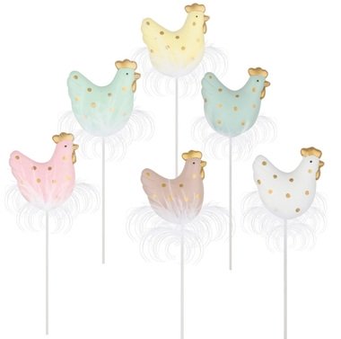 Hen on Stick 6 cm + Stick