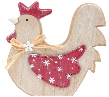 Standing Wooden Hen 14 cm 