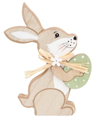 Standing Wooden Rabbit 15 cm 