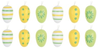 Hanging Wooden Egg 3 cm, 12 pcs / bag