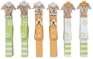 Peg with Sheep 8,6 cm, 6 pcs