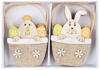 Wooden Basket 8,5 cm, 4 pcs