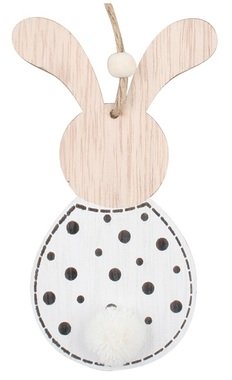 Hanging Wooden Rabbit 13 cm