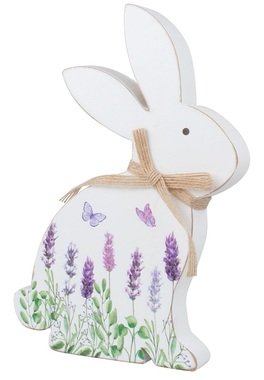 Standing Wooden Rabbit Lavender 20 cm