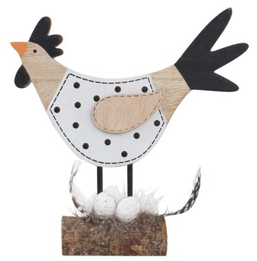 Standing Wooden Hen 16 cm