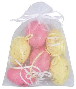 Hanging Eggs 6 cm, 6 pcs in Organza Bag 