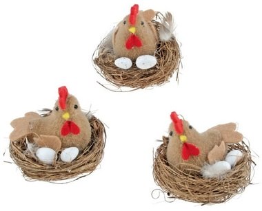 Hen in Nest Brown 7 cm 