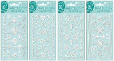 Egg Gel Stickers 19 x 9 cm, White