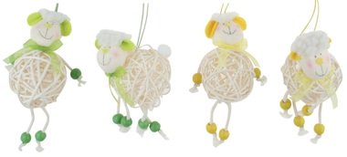 Hanging Rattan Sheep 8 cm 