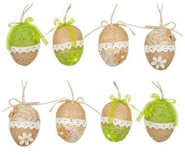 Jute Hanging Egg 6 cm 