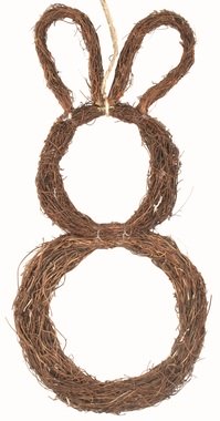 Hanging Wicker Rabbit 44 cm