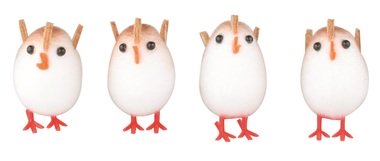 Hanging Chicken 4 cm, 4 pcs Bag