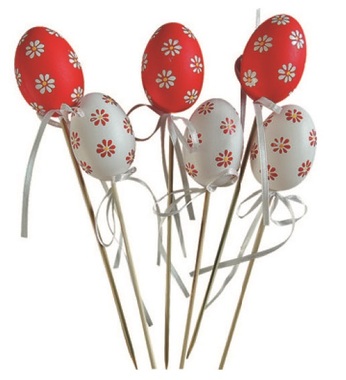 Plastic Egg on Stick 6 cm + Stick 