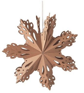 Paper Flake hanging 25 cm beige