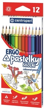 Ergo School Crayons Premium, 12 pcs