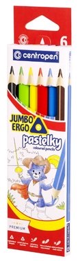 JUMBO School Crayons, 6 pcs