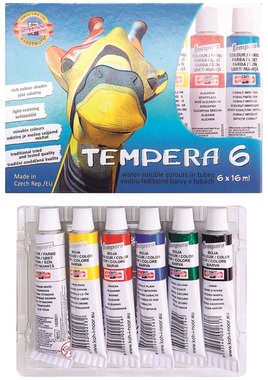 Tempera Colors, 6 pcs